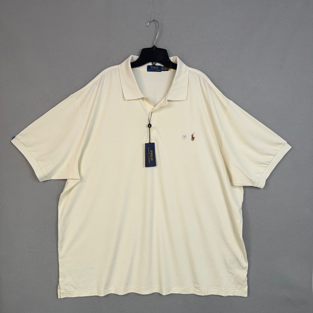 Polo Ralph Lauren Polo Shirt Mens 3XB Pale Cream Short Sleeve Classic Preppy